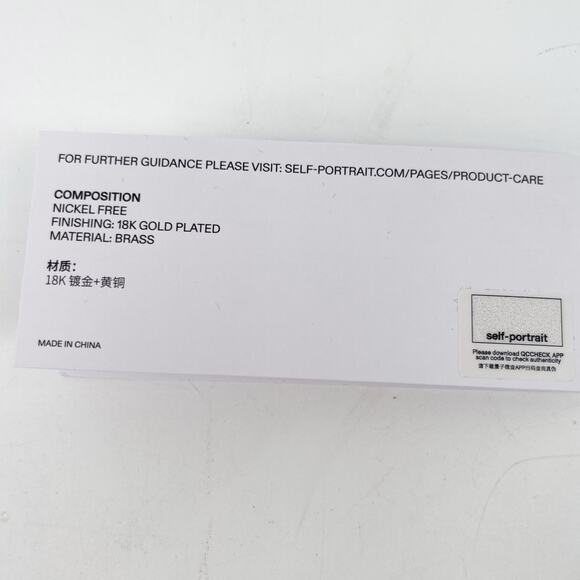 New with Box/Tag Self-Portrait Gold Crystal Embellished Chunky Link Bracelet - Picture 7 of 8